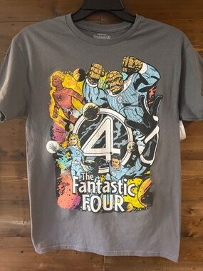 Marvel Fantastic Four Graphic Tee - Gray with Multicolor Print